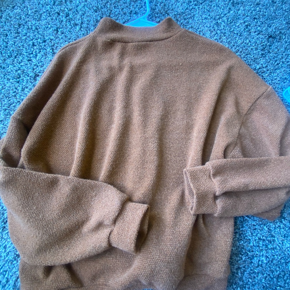 Burnt Orange Mock Neck Sweater